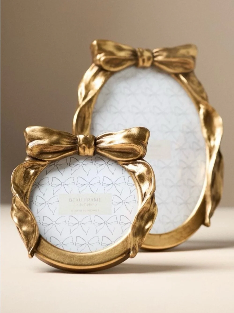 Anthropologie Beau Bow Gold Picture Frame